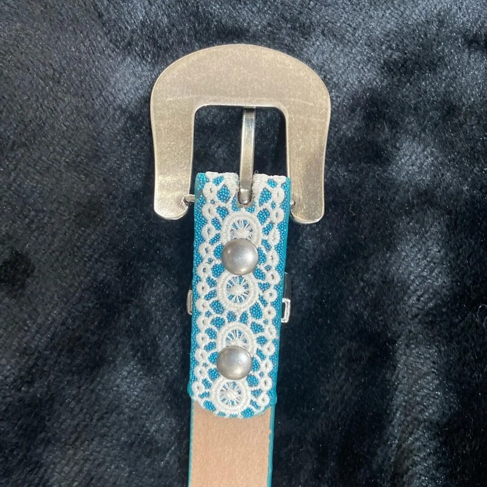 Shyanne Blue and Silver Kids Belt
